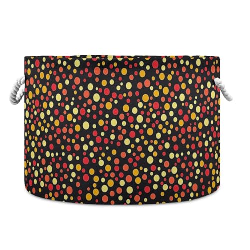 tplaotee Modischer Aufbewahrungskorb mit bunten Punkten, zusammenklappbar und wasserdicht, Organisations- und Aufbewahrungsboxen mit stabilem Griff, Tasche für Schrank, Garage, Kleidung tplaotee Modischer Aufbewahrungskorb mit bunten Punkten, zusammenklappbar und wasserdicht, Organisations- und Aufbewahrungsboxen mit stabilem Griff, Tasche für Schrank, Garage, Kleidung von tplaotee