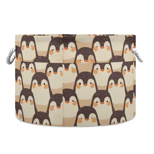 tplaotee Niedlicher Cartoon-Pinguin-Aufbewahrungskorb, zusammenklappbar und wasserdicht, Wäschekorb mit Griffen und stabilem Griff, Organisation, dekorative Aufbewahrung für Schrank, Regal, Gadget tplaotee Niedlicher Cartoon-Pinguin-Aufbewahrungskorb, zusammenklappbar und wasserdicht, Wäschekorb mit Griffen und stabilem Griff, Organisation, dekorative Aufbewahrung für Schrank, Regal, Gadget von tplaotee
