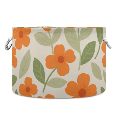 tplaotee Orange Litlle Flowers Einfacher Aufbewahrungskorb, zusammenklappbar und wasserdicht, Aufbewahrungskörbe mit stabilem Griff, Wanne, Campingbehälter für Küchenregale, Spielzeug tplaotee Orange Litlle Flowers Einfacher Aufbewahrungskorb, zusammenklappbar und wasserdicht, Aufbewahrungskörbe mit stabilem Griff, Wanne, Campingbehälter für Küchenregale, Spielzeug von tplaotee