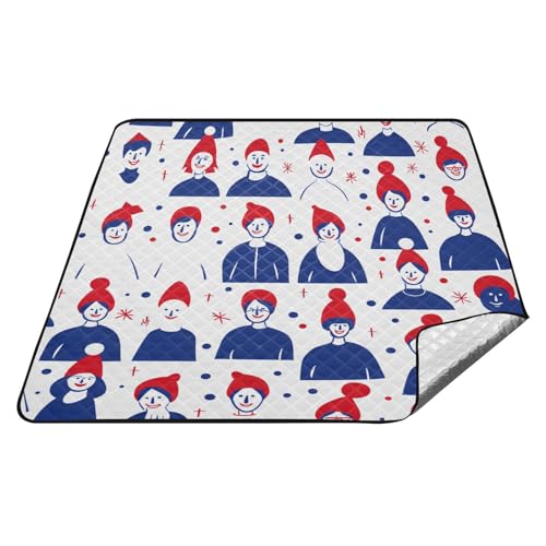 tplaotee Pattern Of People Happy Face Wasserdichte Picknickdecke, faltbar, wasserabweisend, Rasen, Outdoor, Spielmatte für Gras, Frühling, Geschenke, Manta, Picknick, Extra tplaotee Pattern Of People Happy Face Wasserdichte Picknickdecke, faltbar, wasserabweisend, Rasen, Outdoor, Spielmatte für Gras, Frühling, Geschenke, Manta, Picknick, Extra von tplaotee