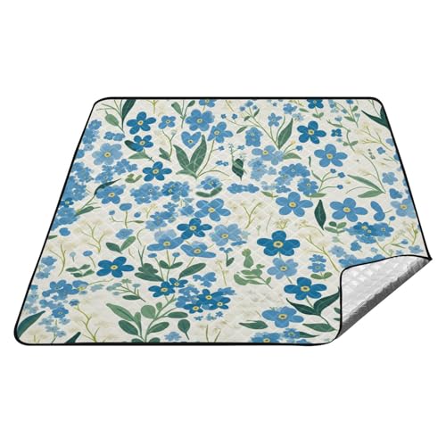 tplaotee Picknick-Essentials, kleine Blume, Blau und Grün, Größe XXL, für den Innenbereich, Rasendecke für Erwachsene, Picknickartikel, Tapetes, Para, Picknick, Vintage tplaotee Picknick-Essentials, kleine Blume, Blau und Grün, Größe XXL, für den Innenbereich, Rasendecke für Erwachsene, Picknickartikel, Tapetes, Para, Picknick, Vintage von tplaotee