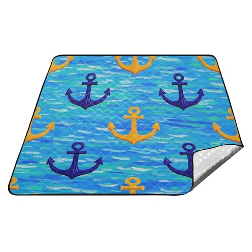 tplaotee Picknickdecke, wasserdicht, faltbar, tragbar, für den Innenbereich, Campingteppich für Familie, Sommergeschenk, Colchoneta Para, Picknick, Blau und Gelb tplaotee Picknickdecke, wasserdicht, faltbar, tragbar, für den Innenbereich, Campingteppich für Familie, Sommergeschenk, Colchoneta Para, Picknick, Blau und Gelb von tplaotee