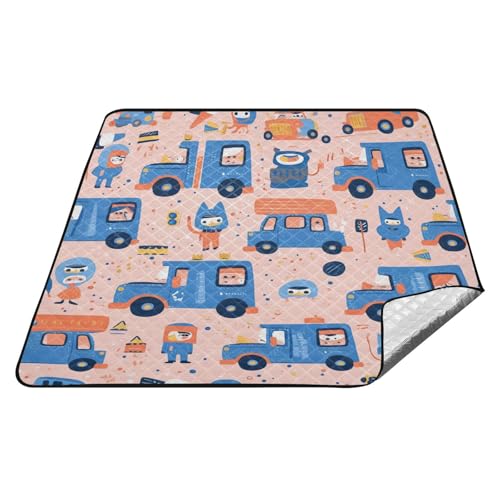 tplaotee Picknickdecke mit Cartoon-Motiv, blau, niedlich, wasserdicht, für den See, XXL, für Erwachsene, Frühlingsgeschenke, Tapete, Para, Picknick tplaotee Picknickdecke mit Cartoon-Motiv, blau, niedlich, wasserdicht, für den See, XXL, für Erwachsene, Frühlingsgeschenke, Tapete, Para, Picknick von tplaotee