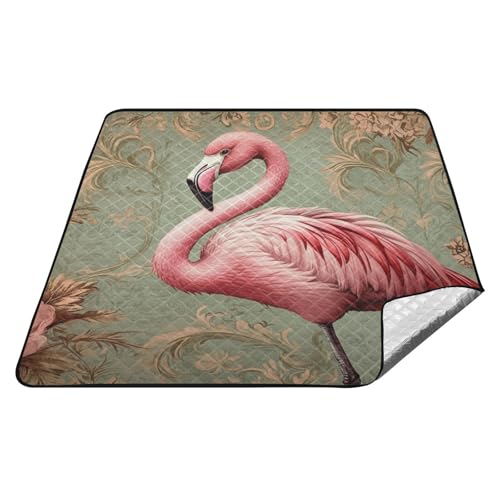 tplaotee Picknickmatte im viktorianischen Retro-Stil, flaches Design, wasserdicht, Rasen, tragbare Picknickdecke für Boden, Konzertdecke, Teppich für Picknick von tplaotee