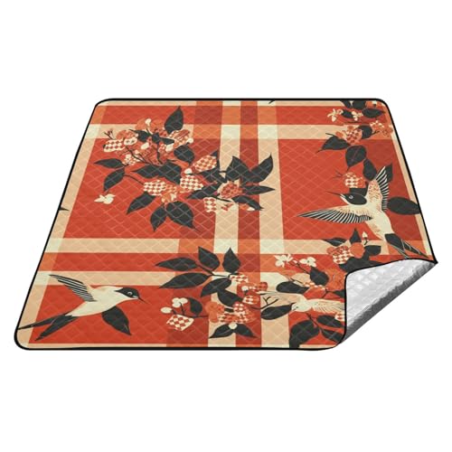 tplaotee Red Line Kolibri, wasserdichte Outdoor-Matte, wasserabweisend, Party, wasserdichte Decke für Erwachsene, Frühlingsgeschenke, Teppich, Para, Picknick tplaotee Red Line Kolibri, wasserdichte Outdoor-Matte, wasserabweisend, Party, wasserdichte Decke für Erwachsene, Frühlingsgeschenke, Teppich, Para, Picknick von tplaotee