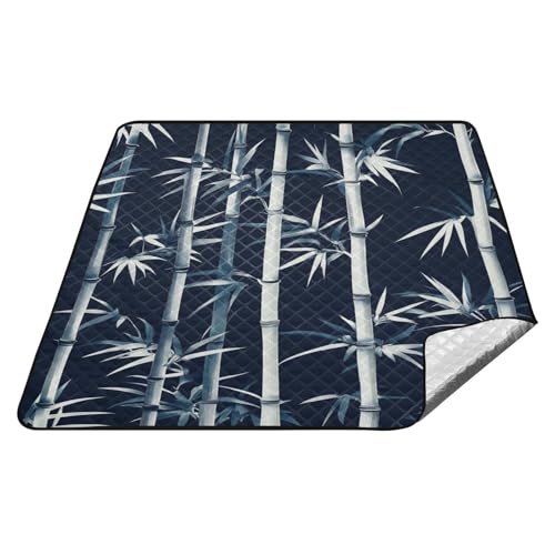 tplaotee Schwarze und weiße wasserdichte Strand-Notwendigkeiten, XXL, tragbare Picknickdecke für Erwachsene, Paare, Geschenk, Colchoneta Para Picknick von tplaotee