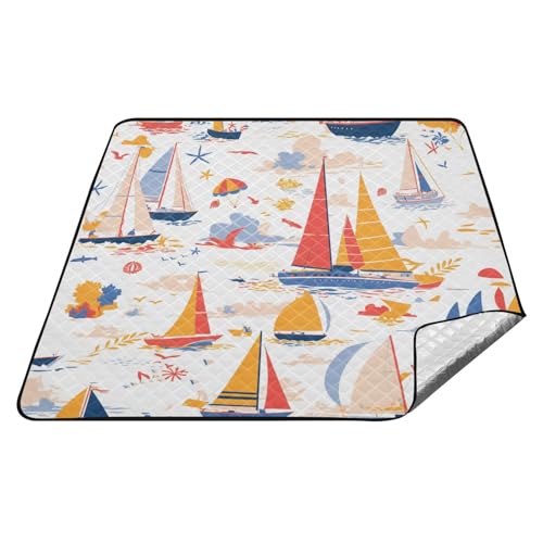 tplaotee Segelboote, einfache wasserdichte Outdoor-Decken, tragbar, Strand, Park, Decken, wasserdicht, faltbar, für Damen, 30er-Jahre-Picknickartikel, Cobija para el parque tplaotee Segelboote, einfache wasserdichte Outdoor-Decken, tragbar, Strand, Park, Decken, wasserdicht, faltbar, für Damen, 30er-Jahre-Picknickartikel, Cobija para el parque von tplaotee