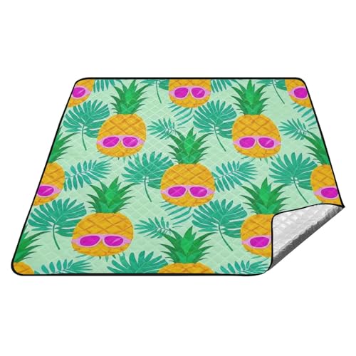 tplaotee Sommer-Sonnenbrille, Ananas, Palmblatt, grün, wasserdicht, Outdoor-Picknick-Matte, wasserabweisend, Park, Outdoor, Camping, Matte für Erwachsene, Sommergeschenk, Tapetes, Para, Picknick tplaotee Sommer-Sonnenbrille, Ananas, Palmblatt, grün, wasserdicht, Outdoor-Picknick-Matte, wasserabweisend, Park, Outdoor, Camping, Matte für Erwachsene, Sommergeschenk, Tapetes, Para, Picknick von tplaotee