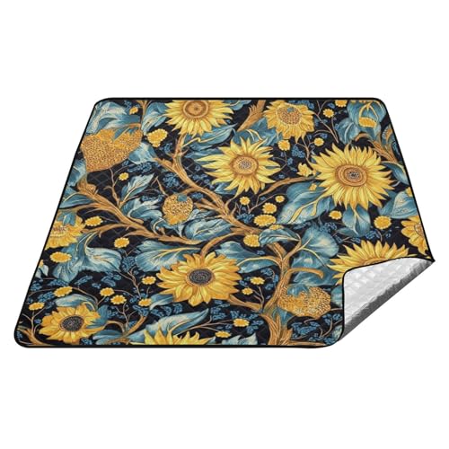 tplaotee Sonnenblumen, Natur, wasserdicht, Outdoor-Decke für Gras, tragbar, Gras, faltbare Picknickdecke für Damen, 30er-Jahre-Picknickartikel, Tapete, Para Picknick tplaotee Sonnenblumen, Natur, wasserdicht, Outdoor-Decke für Gras, tragbar, Gras, faltbare Picknickdecke für Damen, 30er-Jahre-Picknickartikel, Tapete, Para Picknick von tplaotee