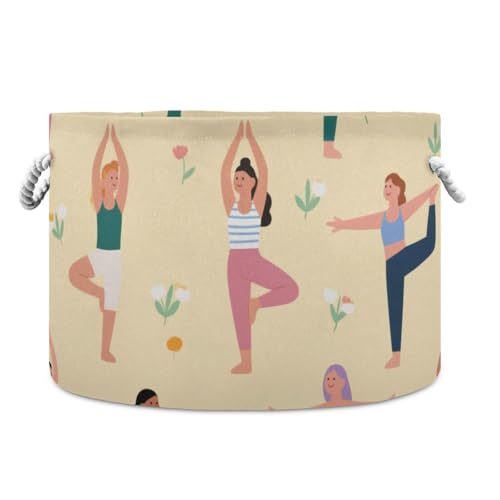 tplaotee Süßer Cartoon-Yoga-Aufbewahrungskorb, zusammenklappbar und wasserdicht, Wäschekorb mit stabilem Griff, Mini-Aufbewahrung für Zuhause, Küchenwerkzeug von tplaotee