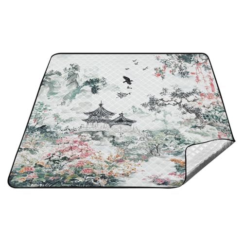 tplaotee Wasserdichte Outdoor-Decke im chinesischen Stil, wasserabweisend, Park-Außendecken für Gras, für Gras, Konzertdecke, Tapete Para tplaotee Wasserdichte Outdoor-Decke im chinesischen Stil, wasserabweisend, Park-Außendecken für Gras, für Gras, Konzertdecke, Tapete Para von tplaotee