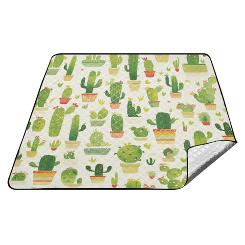 tplaotee Wasserdichte Outdoor-Decken, Kaktusgrün, Cartoon-Motiv, wasserabweisend, Gras, große Stranddecke für draußen, Damen, Picknickartikel, Teppich, Para Picknick tplaotee Wasserdichte Outdoor-Decken, Kaktusgrün, Cartoon-Motiv, wasserabweisend, Gras, große Stranddecke für draußen, Damen, Picknickartikel, Teppich, Para Picknick von tplaotee