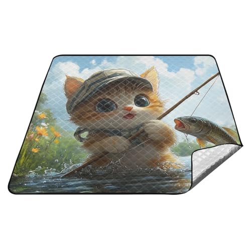 tplaotee Wasserdichte Stranddecke mit Cartoon-Katze, tragbar, Party, sandabweisend, Stranddecke für Damen, 30er-Jahre-Konzertdecke, Tapete, Parque tplaotee Wasserdichte Stranddecke mit Cartoon-Katze, tragbar, Party, sandabweisend, Stranddecke für Damen, 30er-Jahre-Konzertdecke, Tapete, Parque von tplaotee