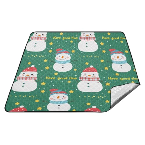 tplaotee Weihnachtliche Schneemann-Stern-Decke, wasserdicht, Strand-Essentials, wasserabweisend, für Rasen, Reisen, Picknickdecke für Familie, Frühlingsgeschenke, Manta, Para, Picknick tplaotee Weihnachtliche Schneemann-Stern-Decke, wasserdicht, Strand-Essentials, wasserabweisend, für Rasen, Reisen, Picknickdecke für Familie, Frühlingsgeschenke, Manta, Para, Picknick von tplaotee