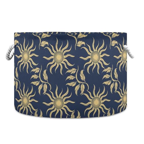 tplaotee William Morris Style Design Sun Dark Blue storage basket collapsable and waterproof laundry bag with sturdy handle cubbies unit storage for closet cubby kid tplaotee William Morris Style Design Sun Dark Blue storage basket collapsable and waterproof laundry bag with sturdy handle cubbies unit storage for closet cubby kid von tplaotee