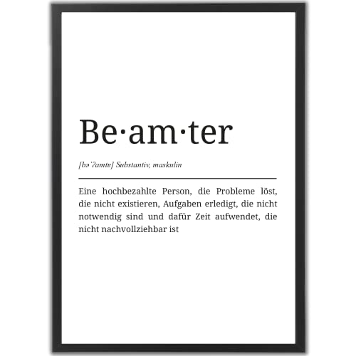 tradercat Beamter Poster, A3 Definition Kunstdruck, Humorvolle Bürodekoration, Geschenkidee mit Sprüchen, Schwarzer Rahmen tradercat Beamter Poster, A3 Definition Kunstdruck, Humorvolle Bürodekoration, Geschenkidee mit Sprüchen, Schwarzer Rahmen von tradercat