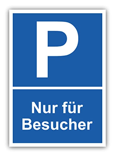 tradercat Parkplatz Nur für Besucher Schild Alu 3mm Alu-Dibond Schild Aluminiumverbundplatte mit UV-Schutz Parken für Besucher Hinweisschilder Besucher Parkplatz Warnzeichen (ALU | 30 x 21 cm) von tradercat