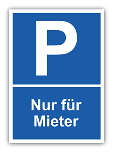 tradercat Parkplatz Nur für Mieter Schild PVC Hartschaumplatte Schilder mit UV-Schutz Parken für Mieter Hinweisschilder Mieter Parkplatz Warnzeichen (PVC | 30 x 21 cm) von tradercat