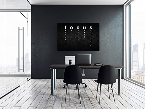 tradercat XXL Motivation-Wandbild - focus clean style - Poster für Erfolg und Fitness, Leinwand und Poster komplett und aufhängefertig (30 x 40 cm) von tradercat