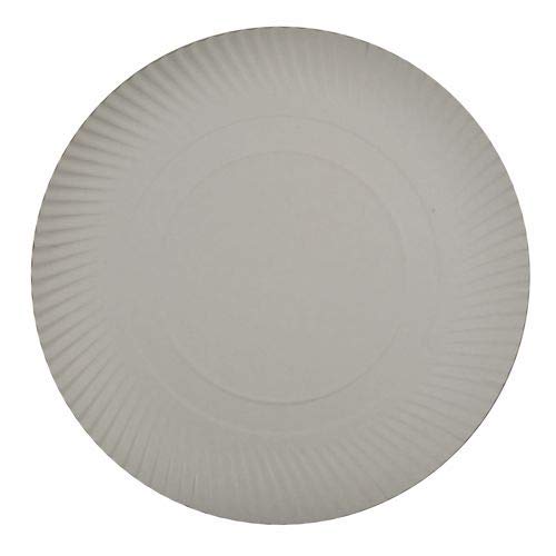 tradingbay24 Teller, Pappe [rc] rund Ø 32 cm, 2 cm Weiss tbU95340 Einwegteller Pappteller, 200 Stück von tradingbay24