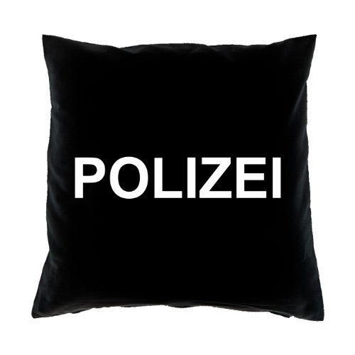 trag-das Sofa Fun Kissen mit Füllung - Spruch: Polizei - Cooles lustiges Geschenk Couchkissen Sofakissen Dekokissen Geburtstag Weihnachten von Träumeland