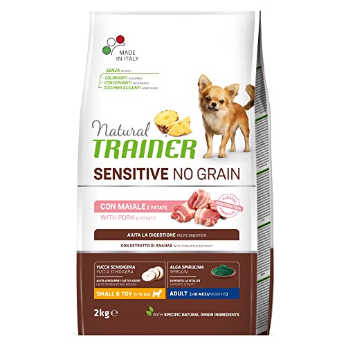 Natural Trainer Sensitive No Grain Hundefutter Small & Toy mit Schwein und Kartoffeln - 2 kg von Trainer