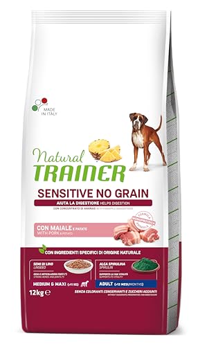 Natural Trainer Sensitive No Grain Futter für Erwachsene Hunde mit Schwein - 12 kg Natural Trainer Sensitive No Grain Futter für Erwachsene Hunde mit Schwein - 12 kg von Trainer