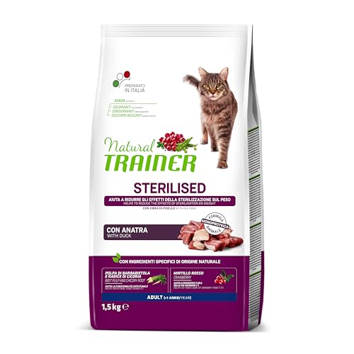 Trainer Sterilisiertes Katzenfutter – Monoprotein-Formel – mit Ente – 1,5 kg von Trainer