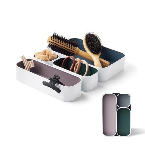 trand Aufbewahrungsbox aus Metall | Set 4 Stück | Bunte Dosen in skandinavischem Design | Badezimmer organizer von trand
