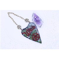 Grüne Hexe Ouija Planchette Wandbehang Blüten Orakel Aus Resin von tranquilityy