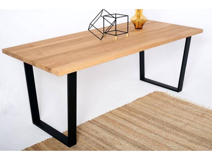 Tisch DURANT aus Massivholz Schwarz von traumwood