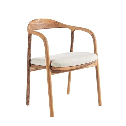 treesure Snake Stuhl – Skandinavischer Designstuhl mit gepolsterter Sitzfläche & Holzgestell | Ergonomisch, bequem & montiert | Ideal für Esszimmer & Wohnbereich von treesure