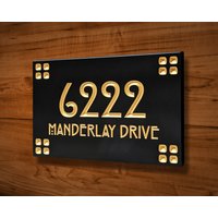 Sign19 Graviertes Handwerker Adressschild, 33 X 23 cm 3/4 Zoll, Holzschild, Einweihungsparty - Jahrestagsgeschenk von treewoodworks