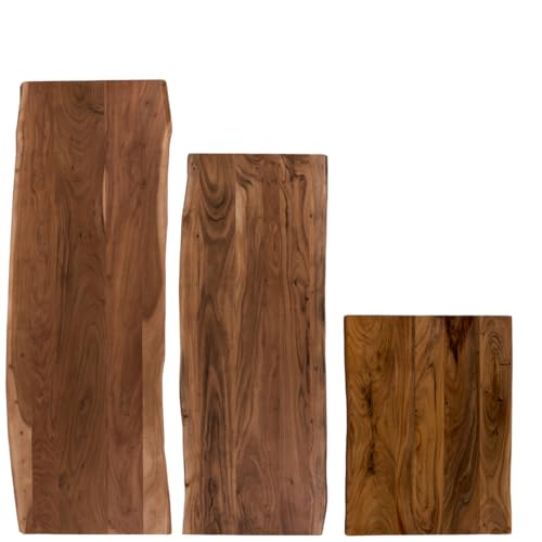 trelevo Waschtischplatte 140x60 cm, Akazienholz massiv 26mm, Tischplatte nussbaumfarben, Baumkantenplatte als Waschtisch für Aufsatzwaschbecken trelevo Waschtischplatte 140x60 cm, Akazienholz massiv 26mm, Tischplatte nussbaumfarben, Baumkantenplatte als Waschtisch für Aufsatzwaschbecken von trelevo