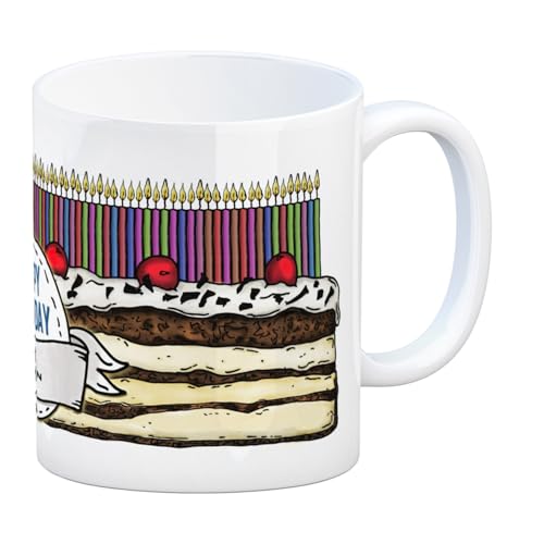 Geburtstagstorte Kaffeebecher zum 88. Geburtstag mit 88 Kerzen Tasse Kaffeetasse Becher Mug Teetasse Büro 88 Jahre Tasse Torte Kuchen 88 Kerzen Geschenkidee Geburtstagstasse Schwarzwälder von trendaffe