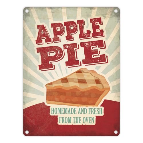 trendaffe - Metallschild mit American Diner Classics - Apple Pie Motiv von trendaffe