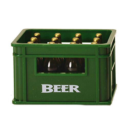 Bierkiste Flaschenöffner mit Magnet in grün - Bierkasten Bieröffner Kapselheber von trendaffe