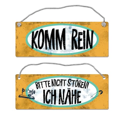 Bitte nicht stören - ich nähe Wendeschild mit Kordel von trendaffe