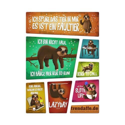 Faultier Kühlschrankmagnete 7er Set mit Faultiermotiven und Spüchen Trendtier Faultier Kühlschrankmagnete 7er Set mit Faultiermotiven und Spüchen Trendtier von trendaffe