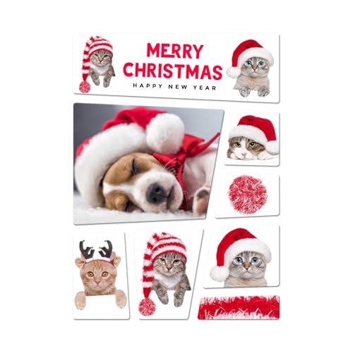 Frohe Weihnachten Hunde und Katzen 8er Kühlschrankmagnete Set Frohe Weihnachten Hunde und Katzen 8er Kühlschrankmagnete Set von trendaffe