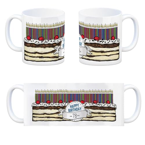 Geburtstagstorte Kaffeebecher zum 78. Geburtstag mit 78 Kerzen Tasse Becher mug Geburtstagstorte Kaffeebecher zum 78. Geburtstag mit 78 Kerzen Tasse Becher mug von trendaffe