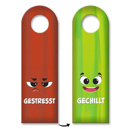 Gestresst oder Gechillt Türhänger mit Gesichtern Stress Böse Wütend Laune Büro Gestresst oder Gechillt Türhänger mit Gesichtern Stress Böse Wütend Laune Büro von trendaffe