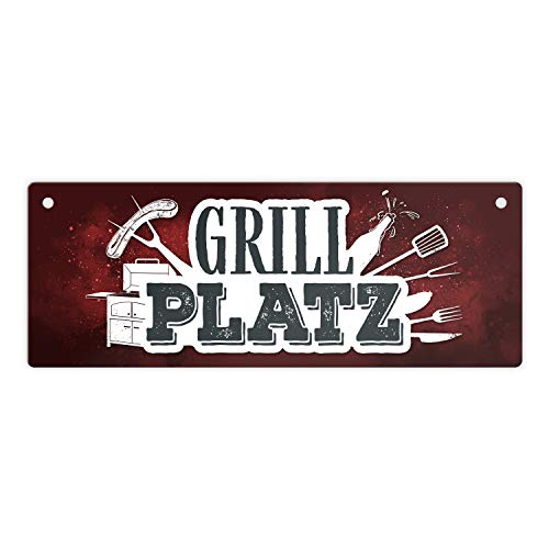 Grillplatz Metallschild XL von trendaffe