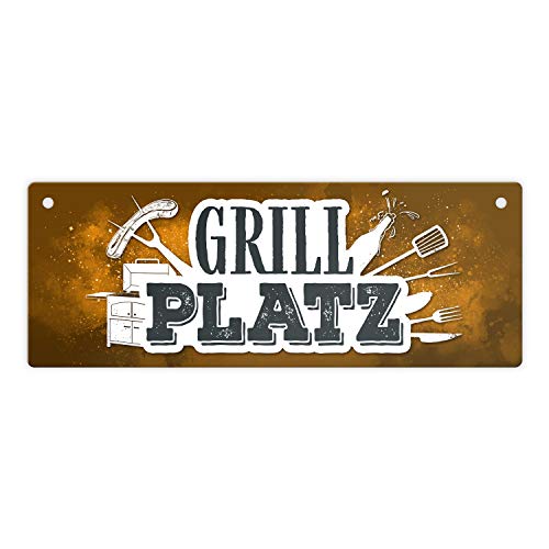 Grillplatz Metallschild XL von trendaffe