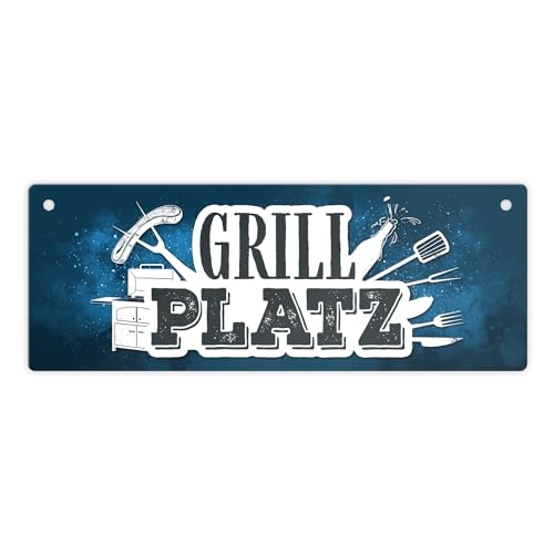 Grillplatz Metallschild XL von trendaffe