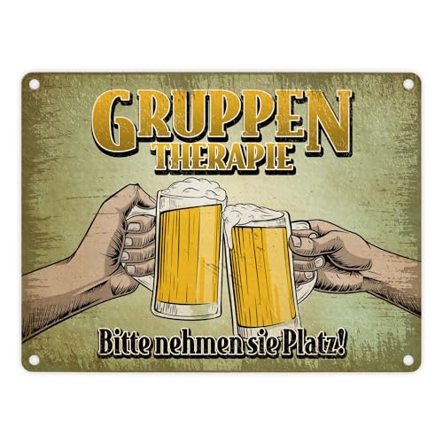 Gruppentherapie Bier Metallschild im trendigen Retrolook Gruppentherapie Bier Metallschild im trendigen Retrolook von trendaffe