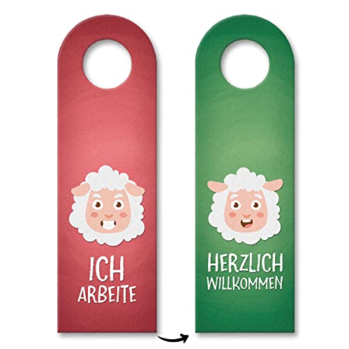 Ich arbeite oder willkommen Türhänger mit Schaf Motiv Kind Kinderzimmer Kinder Ich arbeite oder willkommen Türhänger mit Schaf Motiv Kind Kinderzimmer Kinder von trendaffe