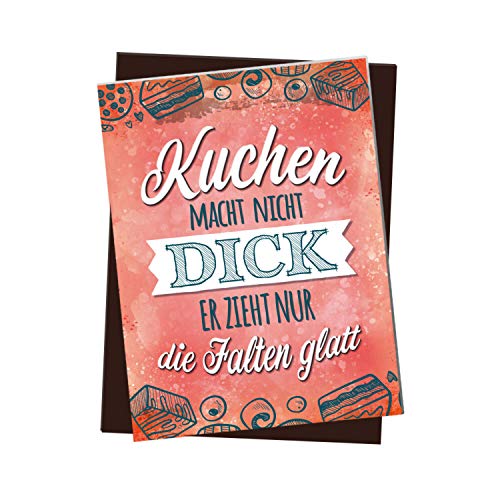 Kühlschrankmagnet mit Kuchen Motiv und Spruch: Kuchen Macht Nicht dick er zieht nur die Falten glatt Kühlschrankmagnet mit Kuchen Motiv und Spruch: Kuchen Macht Nicht dick er zieht nur die Falten glatt von trendaffe