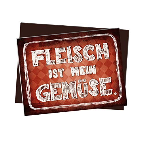 Kühlschrankmagnet mit Spruch: Fleisch ist Mein Gemüse Kühlschrankmagnet mit Spruch: Fleisch ist Mein Gemüse von trendaffe
