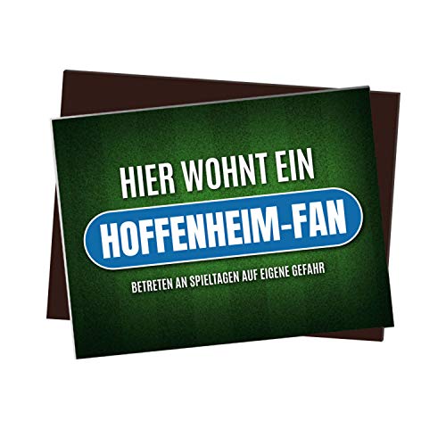 Kühlschrankmagnet mit Spruch: Hier wohnt EIN Hoffenheim-Fan von trendaffe